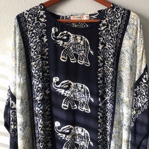EUC AFRICAN ESSENCE Elephant Kaftan